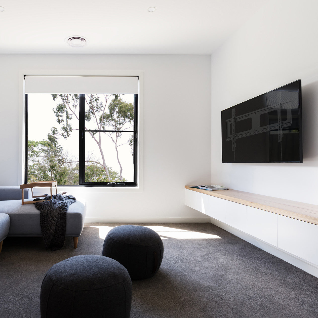 Laser Fixed Slim Profile TV Wall Mount - 37 to 80 Inch Panels