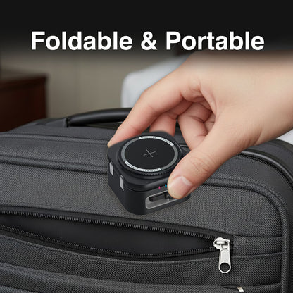 Laser 3 in 1 Foldable Wireless Charging Stand Black