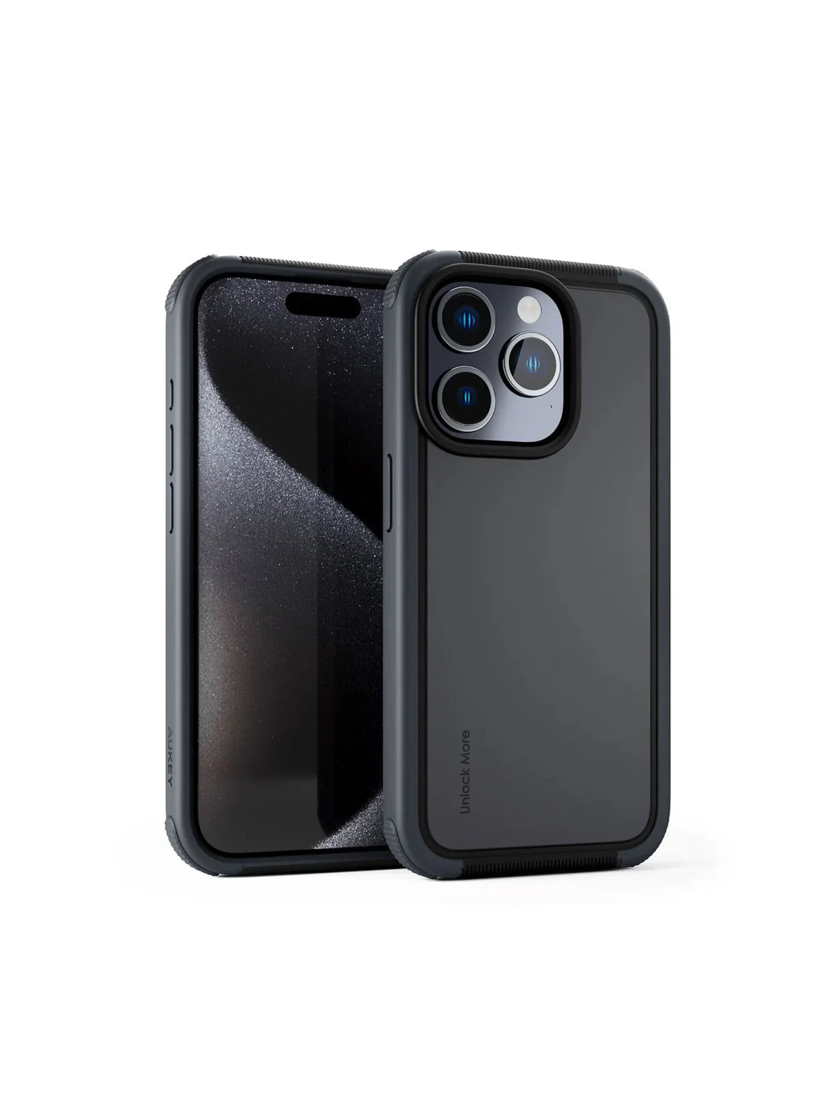 Aukey Urban Guard Elite Magnetic Hard-Shell iPhone 15 Pro Max Phone Case - Dark Gray (UG10D)