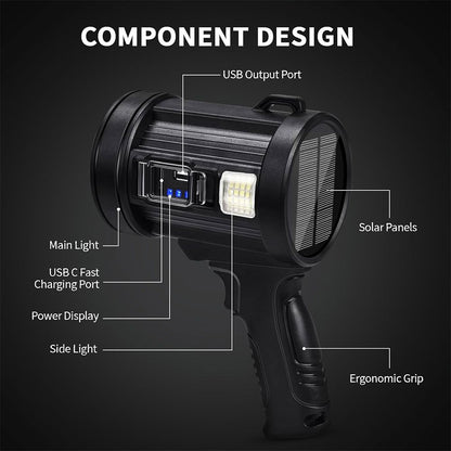 Solar Mobile Power Station: Modular Lighting + Dual Fast Charge, Real-Time Power Display, Your All-Round Outdoor & Emergency Partner.