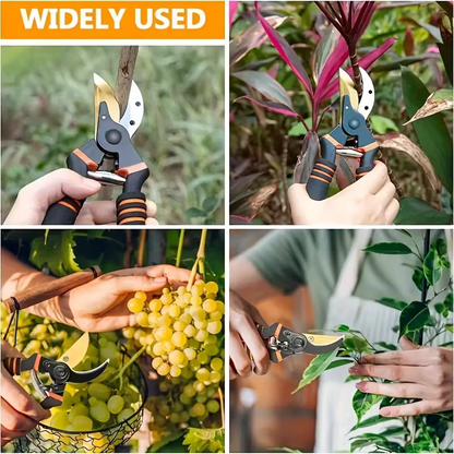 8.5-inch professional titanium alloy bypass pruning shears (T13) - Ultra-sharp advanced gardening shears, handheld garden hedge pruning shears - heavy-duty gardening tools