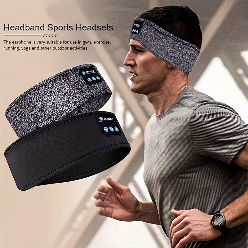 The dual-purpose wireless headphones for sleep and exercise feature a headband design that is light, thin and soft, providing a comfortable fit without pressing on the ears