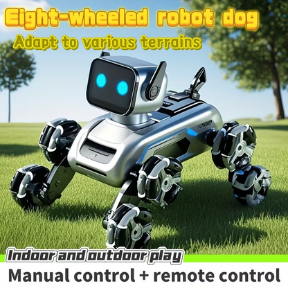 Eight-Wheeled Robotic Dog: Flexible Limbs, Adapts to Various Terrains. Indoor & Outdoor Fun Toy (No Feeding Required), A New Robotic Companion, Perfect for Birthday/Christmas Gifts – An Ideal Festive Present.