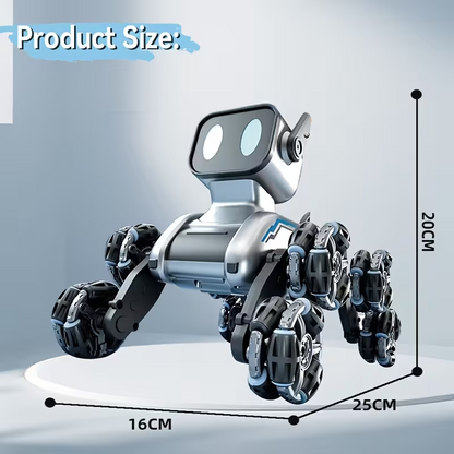 Eight-Wheeled Robotic Dog: Flexible Limbs, Adapts to Various Terrains. Indoor & Outdoor Fun Toy (No Feeding Required), A New Robotic Companion, Perfect for Birthday/Christmas Gifts – An Ideal Festive Present.