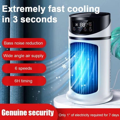 3-second cooling technology! 6-speed USB portable air conditioner humidifier - super silent 25 decibels, 6-hour timer for home / office / dormitory | instant cooling, holiday gift choice
