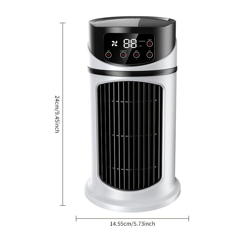 3-second cooling technology! 6-speed USB portable air conditioner humidifier - super silent 25 decibels, 6-hour timer for home / office / dormitory | instant cooling, holiday gift choice