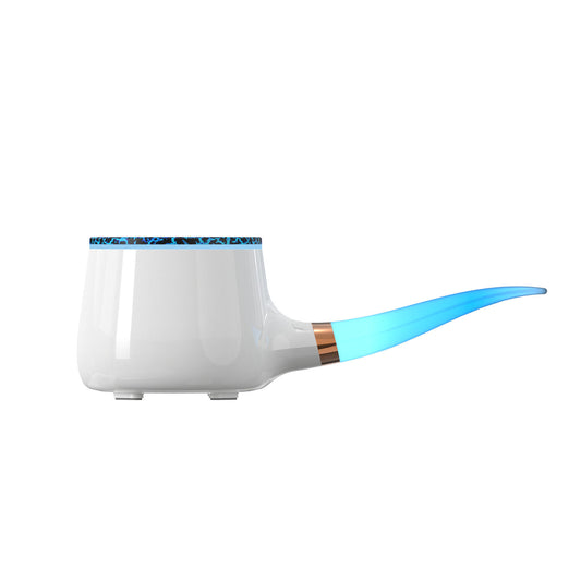 Pipe-Shaped Aromatherapy Humidifier with LED Flame & Mist – USB Desk Diffuser for Home, Office, Bedside (White) | Other Colors Available in Store