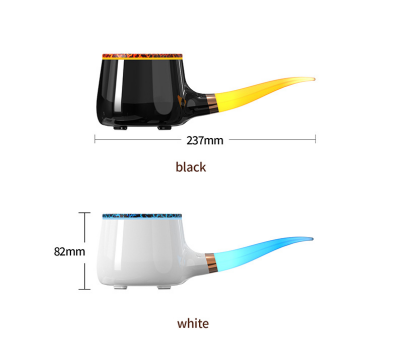 Pipe-Shaped Aromatherapy Humidifier with LED Flame & Mist – USB Desk Diffuser for Home, Office, Bedside (White) | Other Colors Available in Store