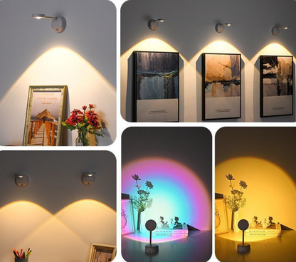 Wireless Smart LED Wall Light: Rechargeable, Motion-Sensor & Remote-Controlled, No-Drill Mount for Home Decor & Task Lighting