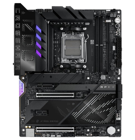 ASUS AMD ROG CROSSHAIR X870E APEX (AM5) ATX Motherboard 2x DDR5 128GB, 2x PCIe 5.0 x16 slot, 5x M.2 slots, 4x SATA, Wi-Fi 7, Realtek 5Gb Ethernet