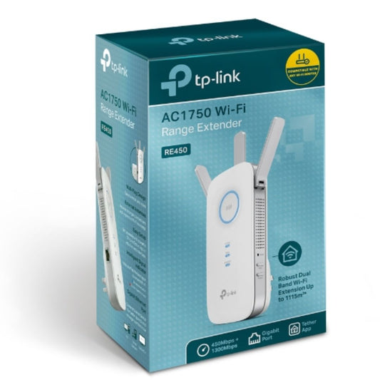 TP-Link RE450 AC1750 1750Mbps Wi-Fi Range Extender 1300Mbps@5GHz 1Gbps LAN Port 3xAntennas ~RE580D RE590T
