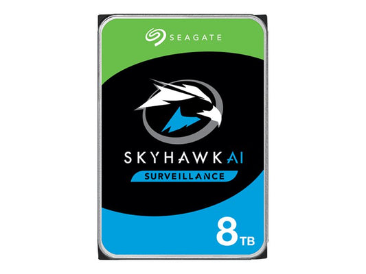 SEAGATE SKYHAWK AI SURVEILLANCE 8TB, 3.5" SATA HARD DRIVE, 3YR WTY