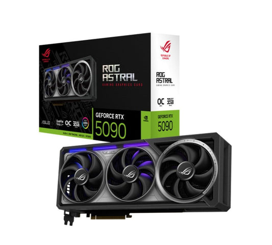 ASUS nVidia GeForce ROG-Astral-RTX-5090-32GB GDDR7 OC Edition 2580 MHz Boost clock 28Gbps 512-bit igital Max Resolution 7680 x 4320