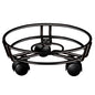 Movable Iron Potted Plant Stand for Home Garden Decoration-Black