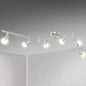 LED Ceiling Light 6 Way Rotatable Spot Lights for Ceiling,Flexible Ceiling Lights for Bedroom,Living Room,Nickel with Protectiv Bulb Trims(Gu10 Bulbs Not Included)