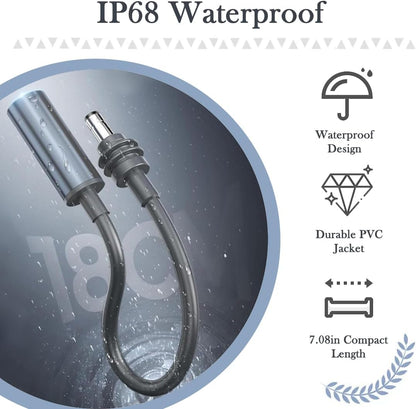 Starlink Mini DC5521 Extension Cable 7-inch,Compatible with Starlink Mini Pipe Adapter & Original Power Cable