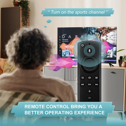 Voice Remote Replacement for TV Stick 4K,TVs Stick(2nd Gen,Lite),TV Cube(1st/2nd Gen),Smart TV(3rd Gen),Not for Insignia-Toshiba-Pioneer-Smart-TV Black  Black