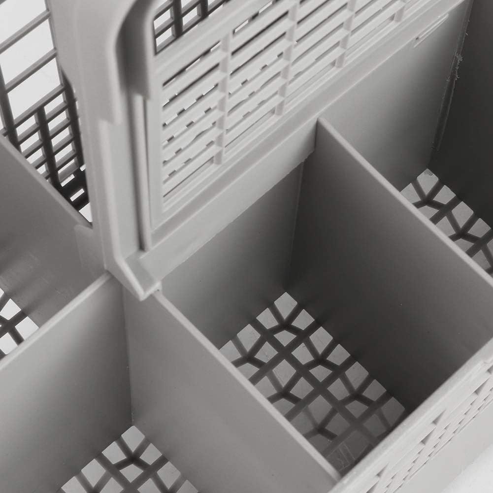 CARLA HOME 8 Slot Universal Dishwasher Cutlery Basket with Handle and Lid which Fits Most Brands (240mm X 135mm X 122mm)