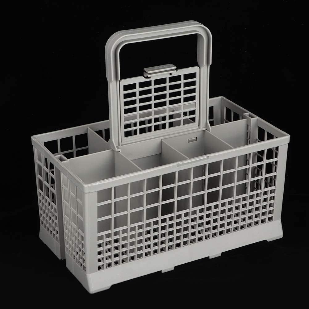 CARLA HOME 8 Slot Universal Dishwasher Cutlery Basket with Handle and Lid which Fits Most Brands (240mm X 135mm X 122mm)