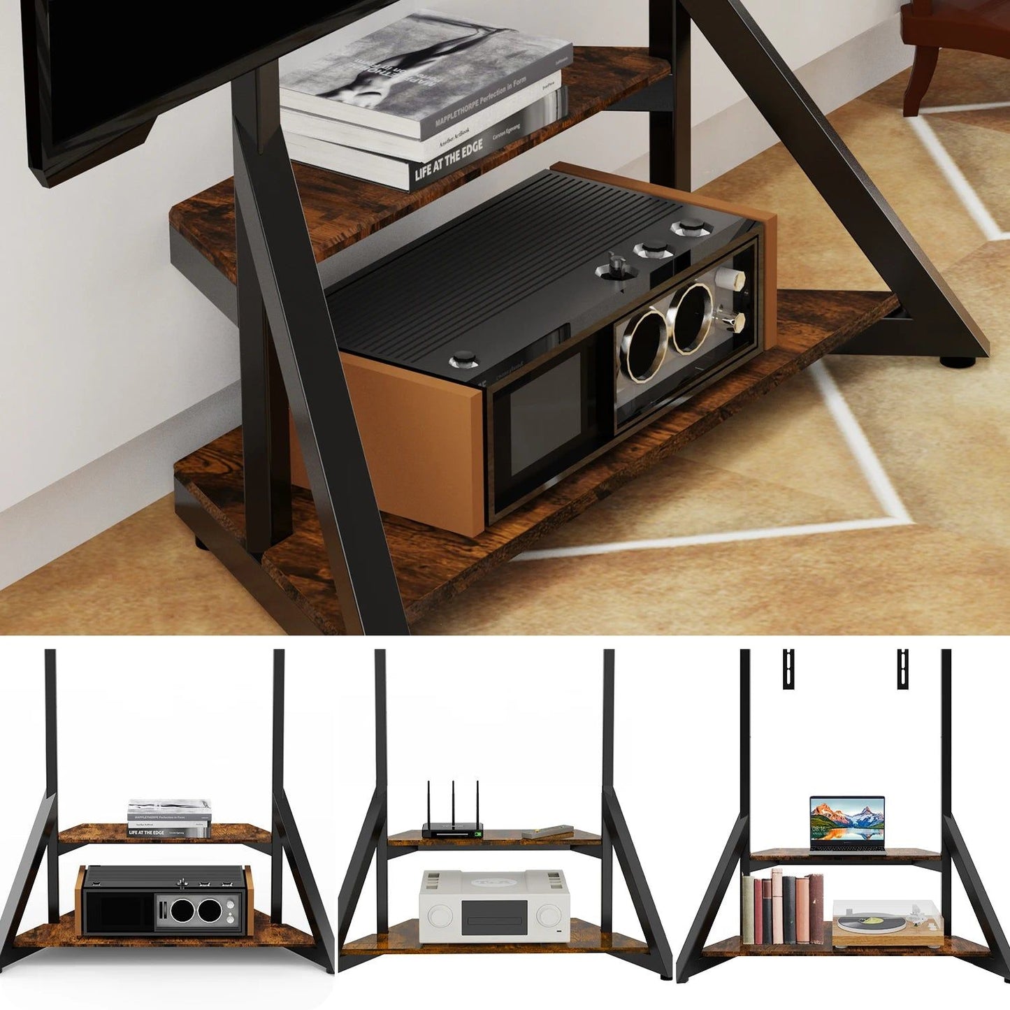 Adjustable Floor TV Stand for 40-75" LCD LED