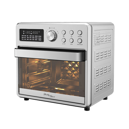 16L Stainless Steel Air Fryer Convection Oven with Dual-Heating