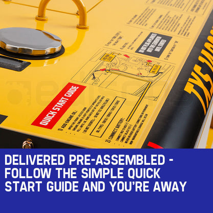 GENPOWER 7kW Peak 5kW Rated Commercial Diesel Generator, Electric Key Start, 1 x 20A 415V 3 Phase, 3 x 15A 240V