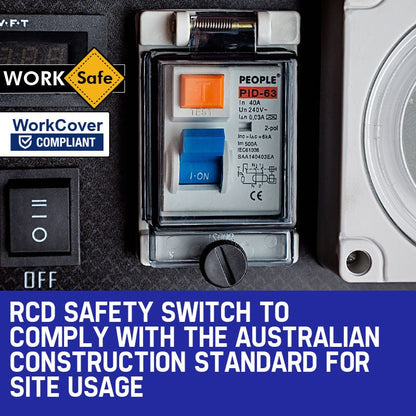 GENPOWER Portable Petrol Generator 8.4kW Max 6kW Rated Single Phase 18HP 420cc 4-Stroke Engine