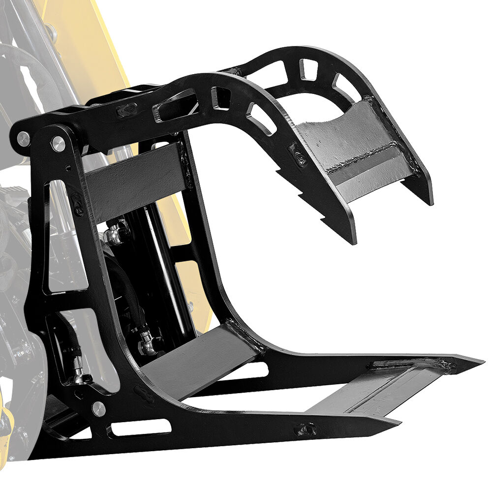 BAUMR-AG Stump Bucket Grapple Fork Accessory for BSR5000 Mini Loader Skid Steer, Quick Connect Hydraulics, for Moving Logs, Scrap