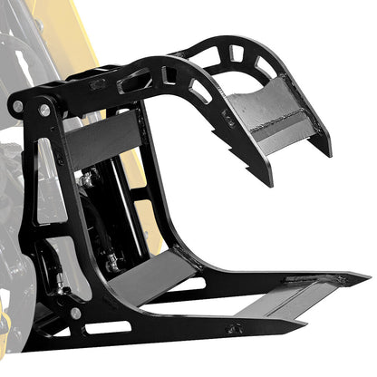 BAUMR-AG Stump Bucket Grapple Fork Accessory for BSR5000 Mini Loader Skid Steer, Quick Connect Hydraulics, for Moving Logs, Scrap