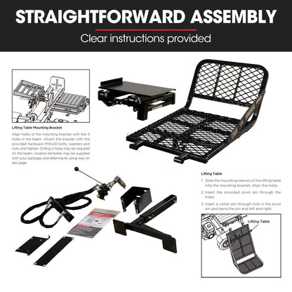 BAUMR-AG Hydraulic Lifter for HPS700 Log Splitter, 75kg Lifting Capacity, Straightforward Attachment