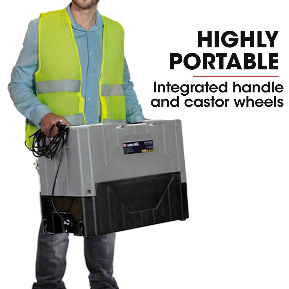 Baumr-AG 50L/day Commercial Air Dehumidifier for Mould, Portable, Stackable, LCD Display, Wheels