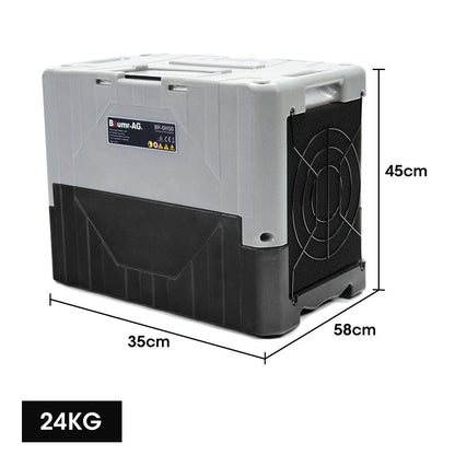 Baumr-AG 50L/day Commercial Air Dehumidifier for Mould, Portable, Stackable, LCD Display, Wheels
