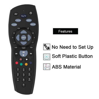 2x Tooleroo PayTV Remote Control Compatible with Foxtel MYSTAR SKY NZ  - Black