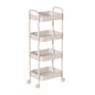 Kitchee 4-Tier Kitchen Storage Cart Trolley with Wheels - Shelf Organiser WHITE