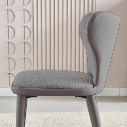 VELLUTO Modern Kitchen Dining Room Chairs Faux Leather Flannel Accent Chairs Metal Vanity Lounge Chair with Back for Living Room Set of 2 (Green)