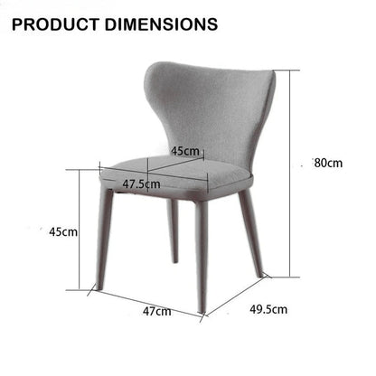 VELLUTO Modern Kitchen Dining Room Chairs Faux Leather Flannel Accent Chairs Metal Vanity Lounge Chair with Back for Living Room Set of 2 (Green)