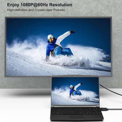 BENFEI 000123BK-10F Uni-Directional DP DisplayPort to VGA Cable Male-Male Gold-Plated Cord 3M