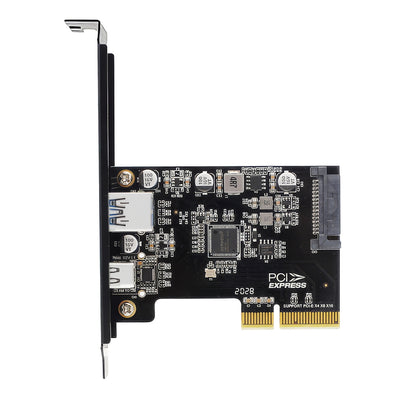 Simplecom EC312v2 PCIe x4 to 2-Port USB 3.2 Gen II 10Gbps USB-C and USB-A Expansion Card