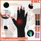 Brace Arthritis Hand Compression Gloves fingerless gloves Pain Relief Brown - M