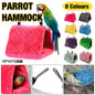 Pet Bird Parrot Parakeet Budgie Warm Hammock Cage Hut Tent Bed Hanging Cave - Yellow