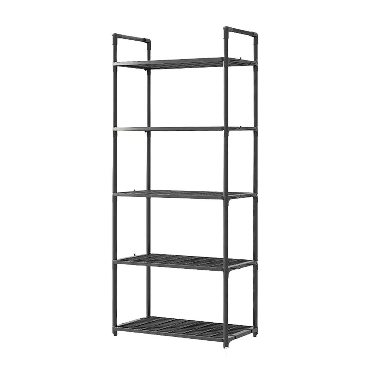 5Tiers Pot Storage Rack Pan Stand Saucepan Holder Cookware Organizer for Kitchen - Black