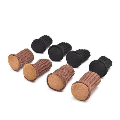 24Pcs Knitted Table Chair Leg Socks Sleeve Floor Protector Furniture Feet Covers - Brown