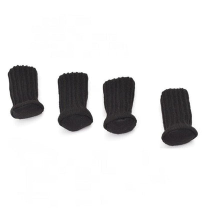 24Pcs Knitted Table Chair Leg Socks Sleeve Floor Protector Furniture Feet Covers - Brown