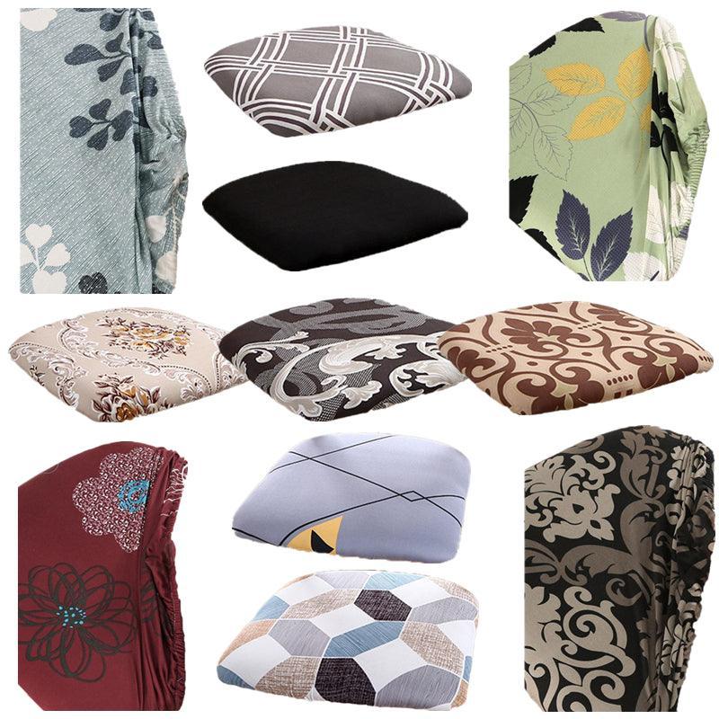 Stretch Dining Chair Seat Covers Removable Seat Cushion Slipcovers Protector - A