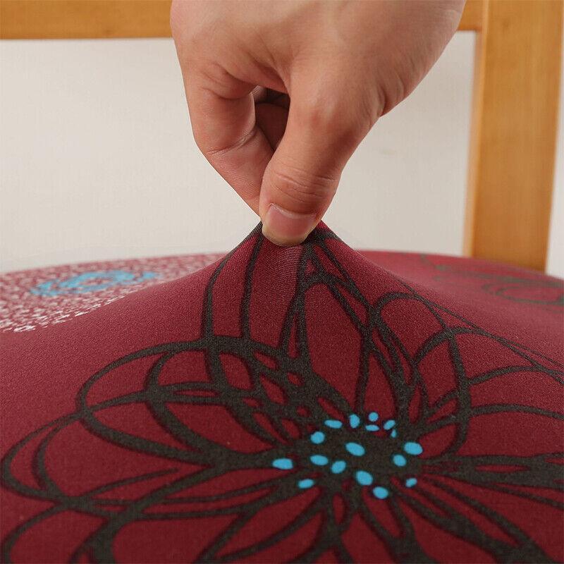 Stretch Dining Chair Seat Covers Removable Seat Cushion Slipcovers Protector - D
