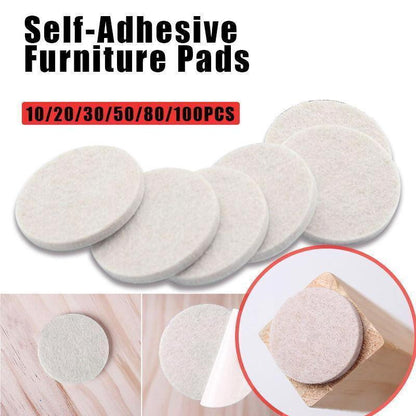 Felt Pad Furniture Floor Protector Pads Self Adhesive Round Heavy Duty - 30PCS