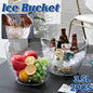 2PCS Transparent 3.5L Ice Bucket Large Capacity Wine Beer Cooler Picnic Basket