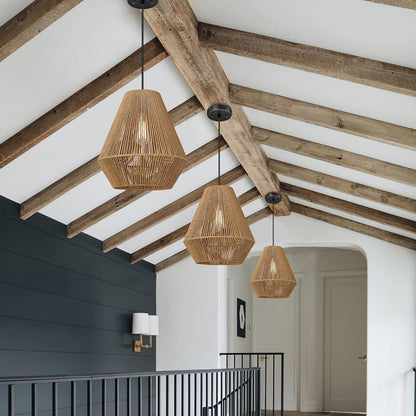 Braided Paper Rope Lampshade Chandelier Hanging Decoration for Lighting Decor