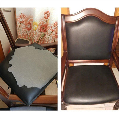 2X Self Adhesive Leather Repair Patches Kit for Sofa Couch Auto Interior Use - Brown