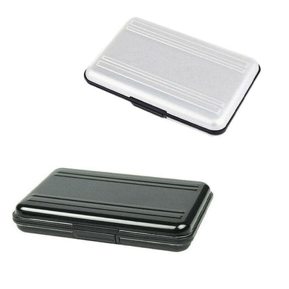 Waterproof Memory Card Case Holder for SD MicroSD SDHC TF Cards Black Silver - Silver